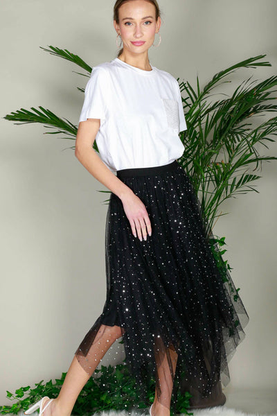 Camille Star Foil Mesh Skirt