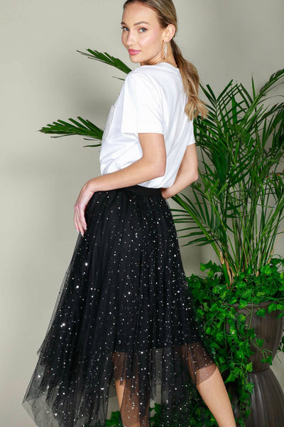 Camille Star Foil Mesh Skirt