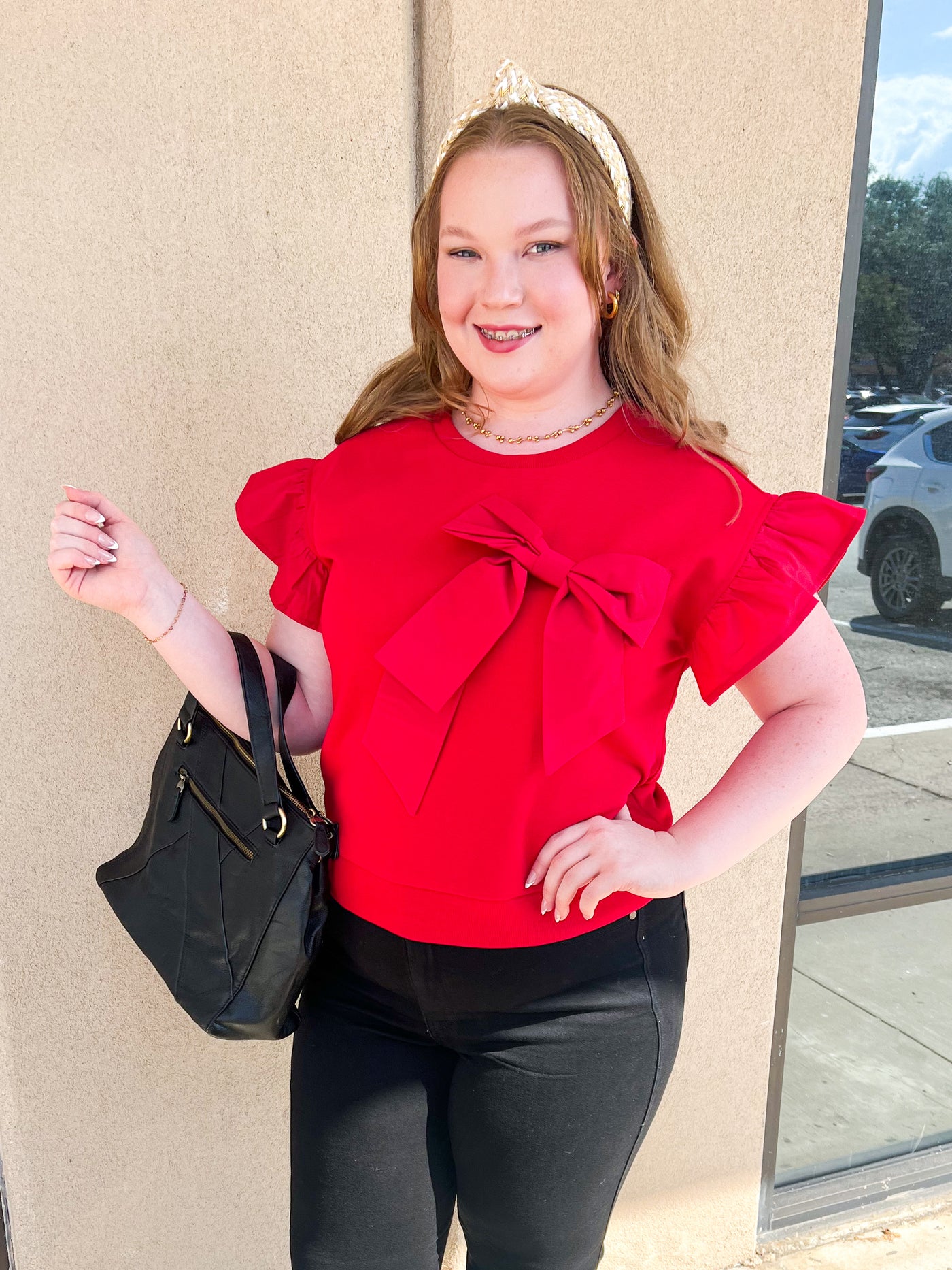 Gianna Bow Top (Red)