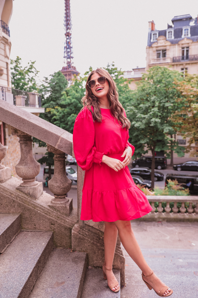 Haley Pink Smocked Dress