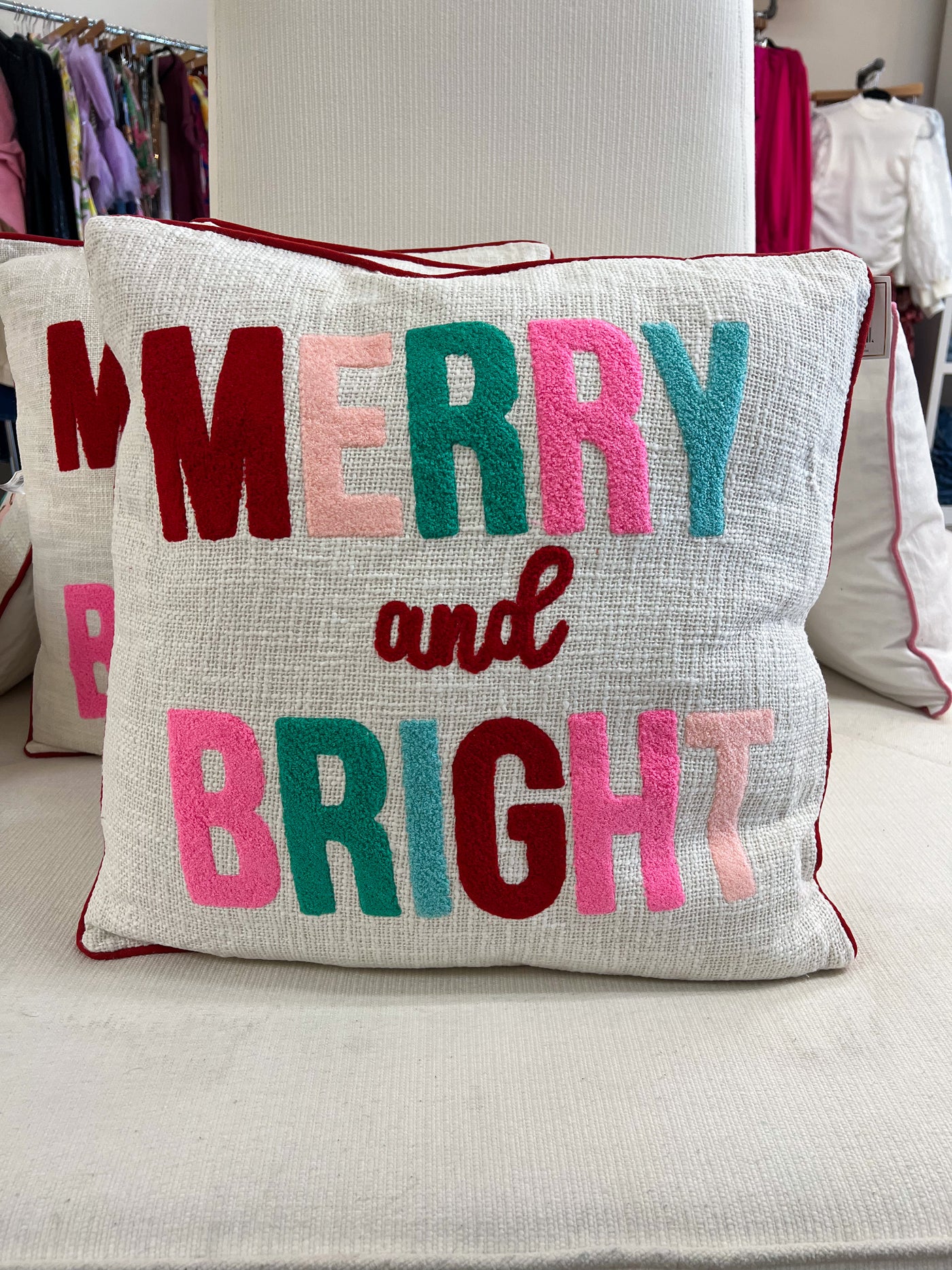 Merry and Bright Square Pillow