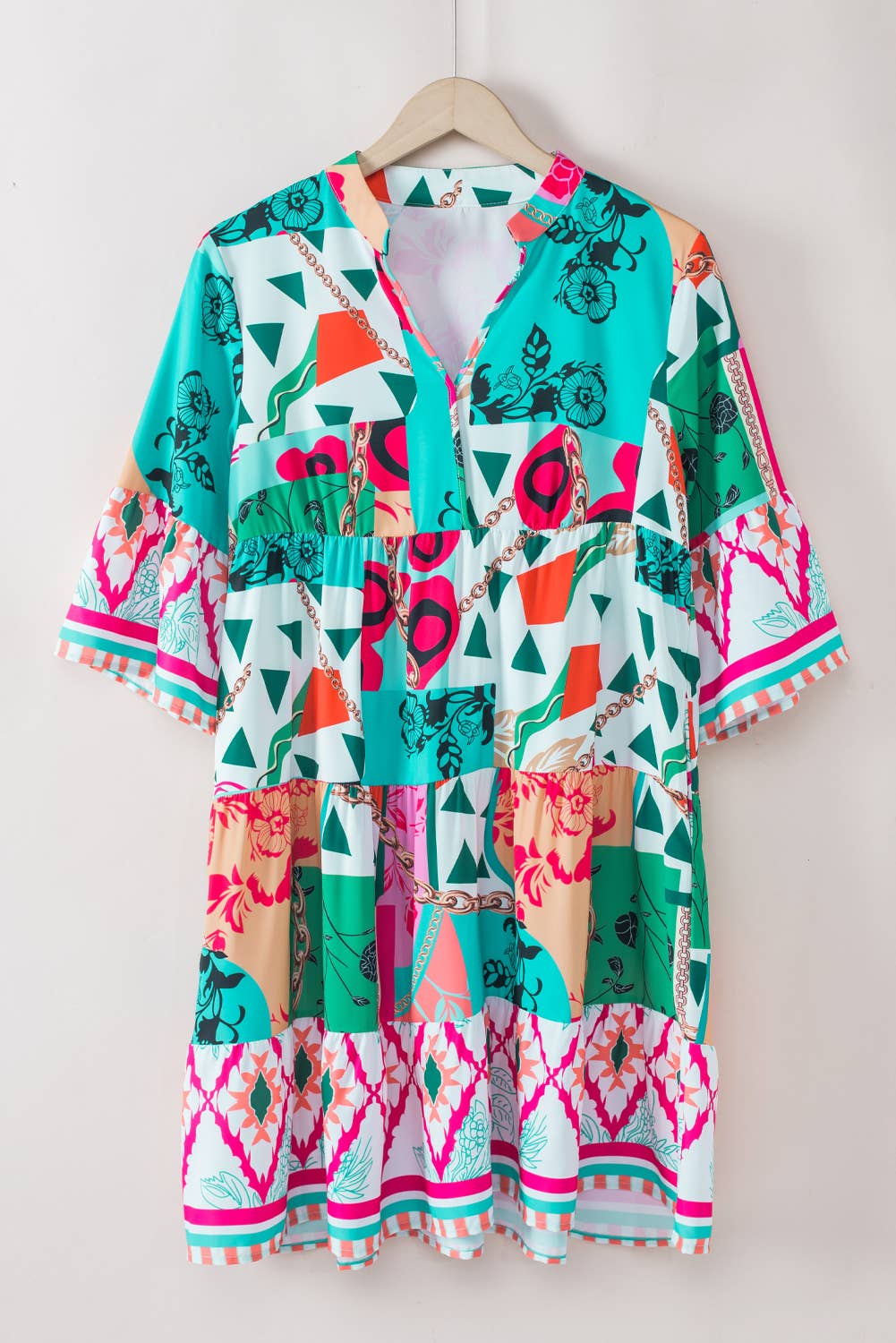 Clara Abstract Print Dress