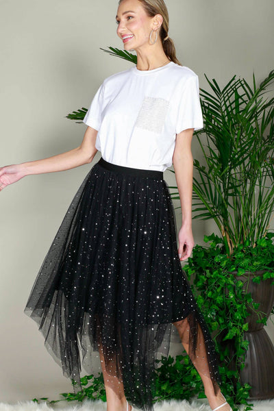 Camille Star Foil Mesh Skirt