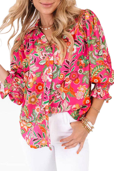 Jackie Pink Floral Top