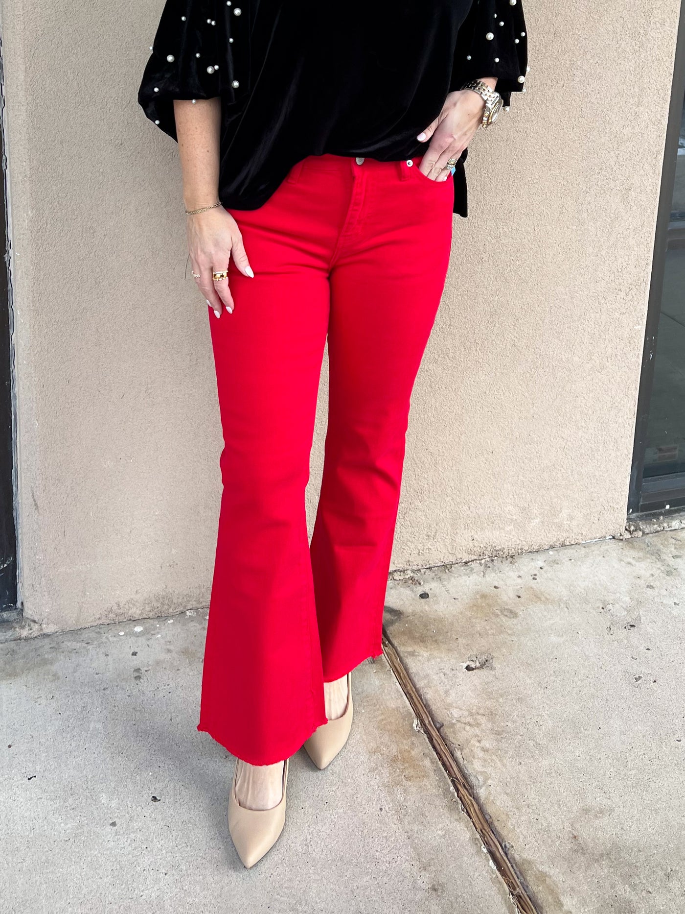 Big Apple Red Flare Jeans