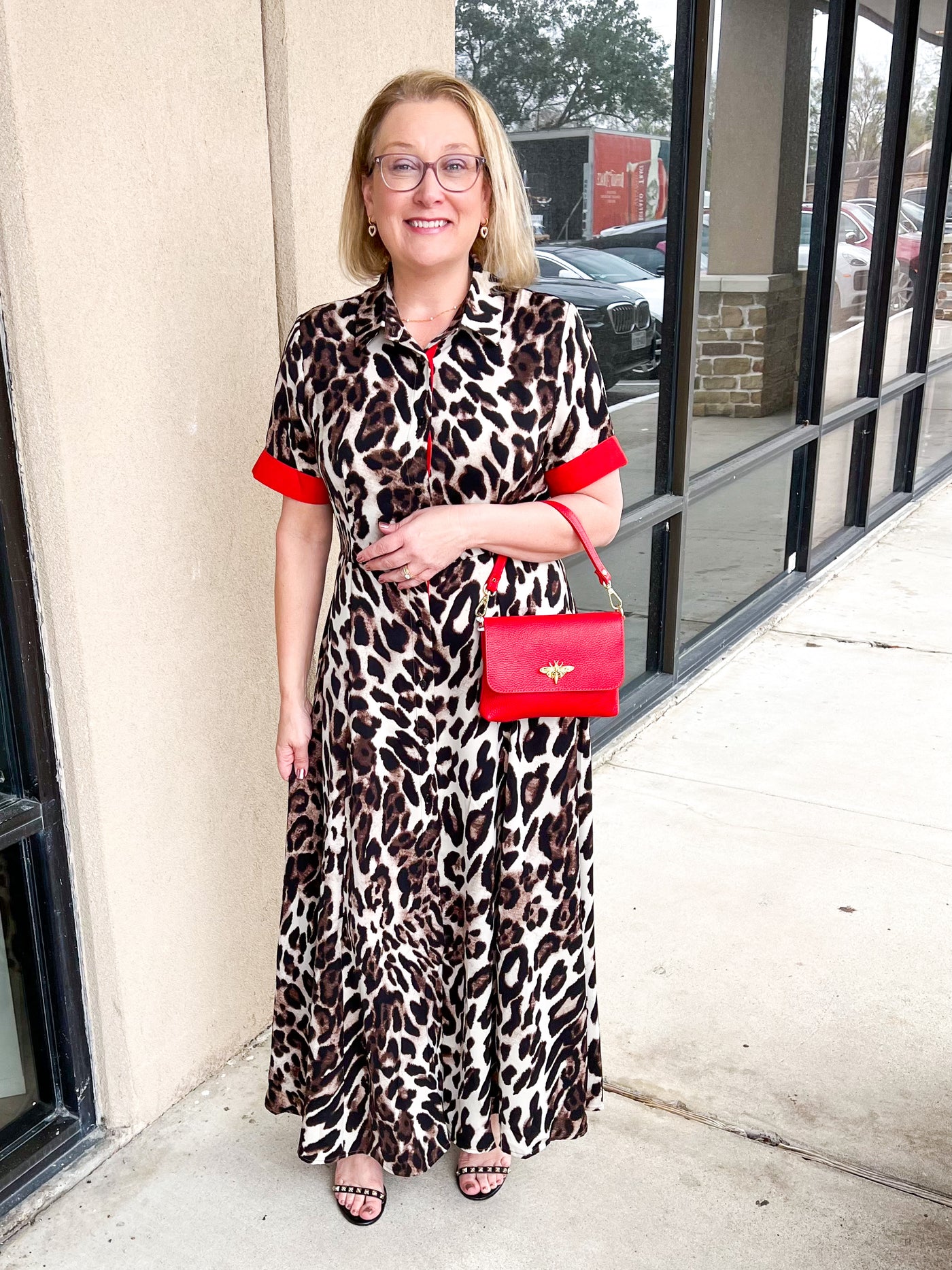 Tina Leopard Print Maxi Dress