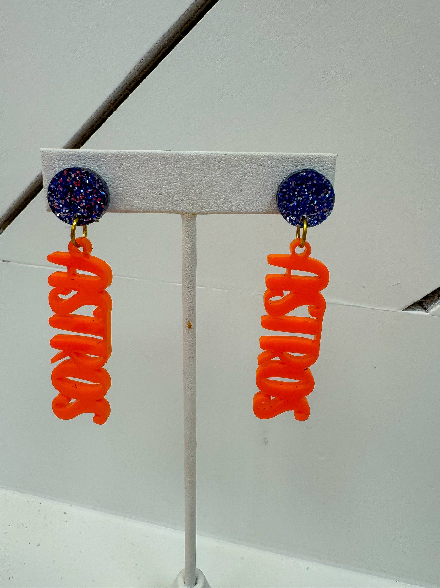 Astro's Orange Dangle Earrings