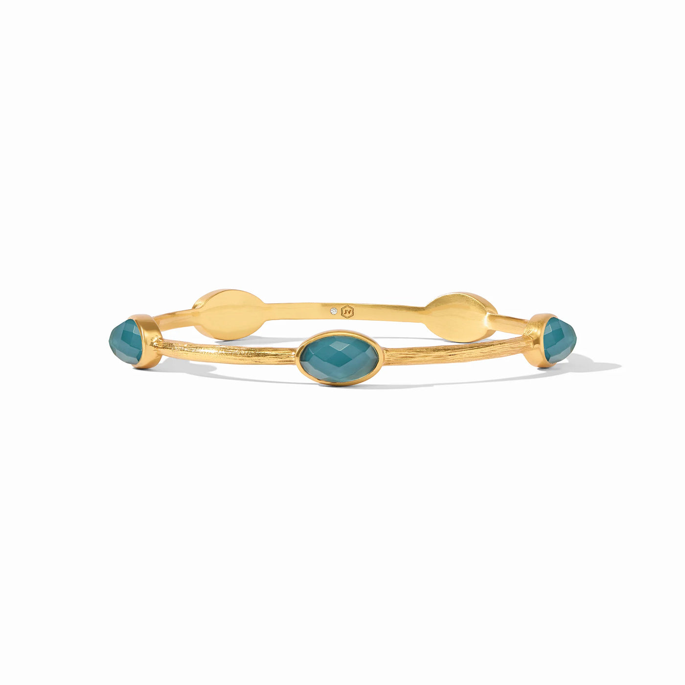 Julie Vos Ivy Stone Bangle Peacock - Large