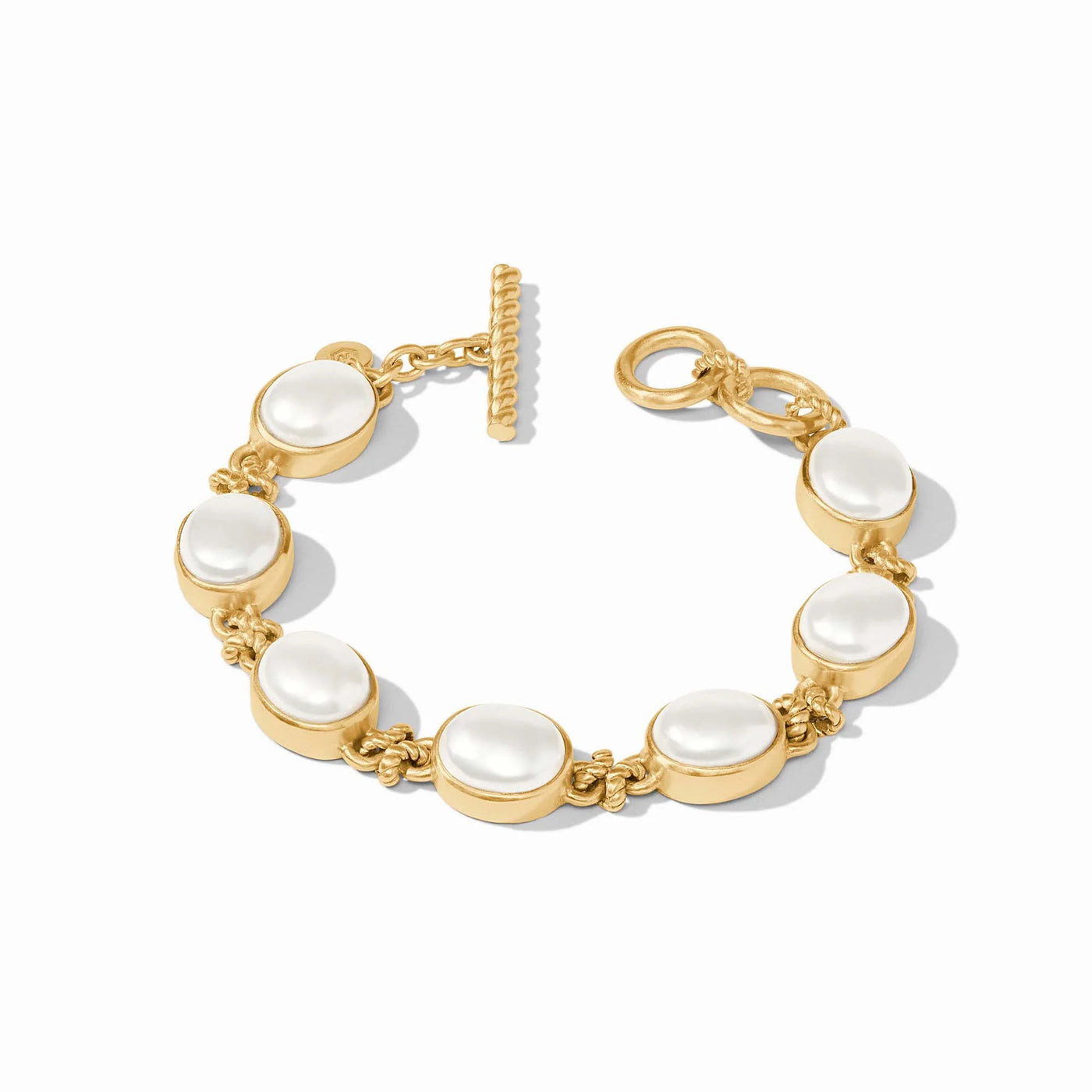 Nassau Demi Stone Bracelet - Pearl