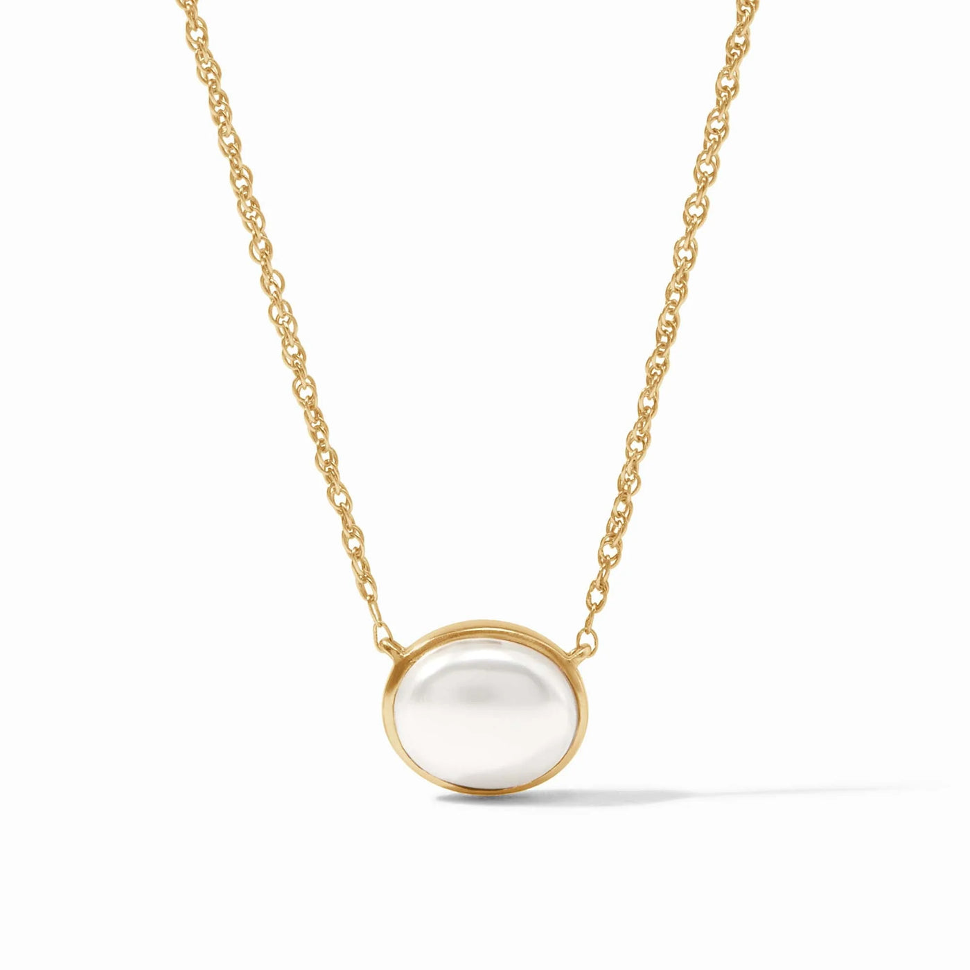 Nassau Solitaire Necklace - Pearl