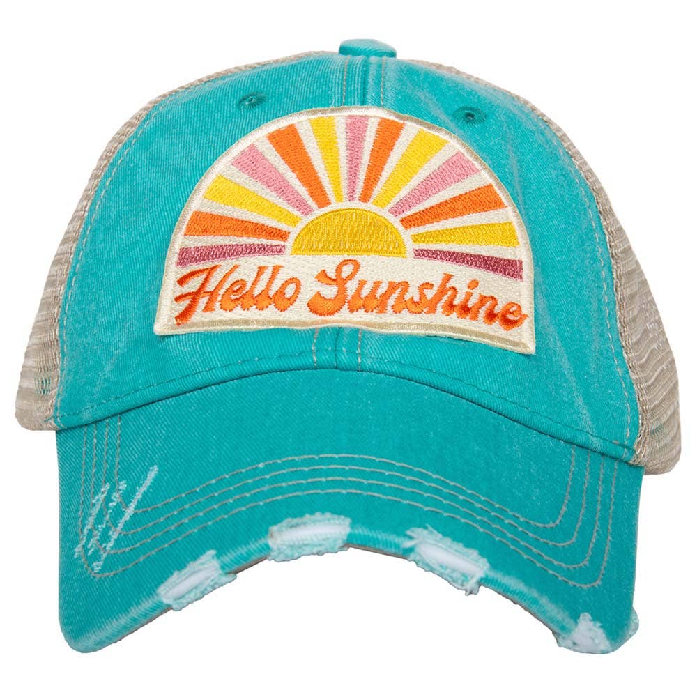 Hello Sunshine Trucker Hat: Black