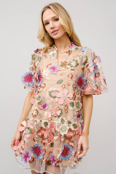 Esme 3D Floral Dress