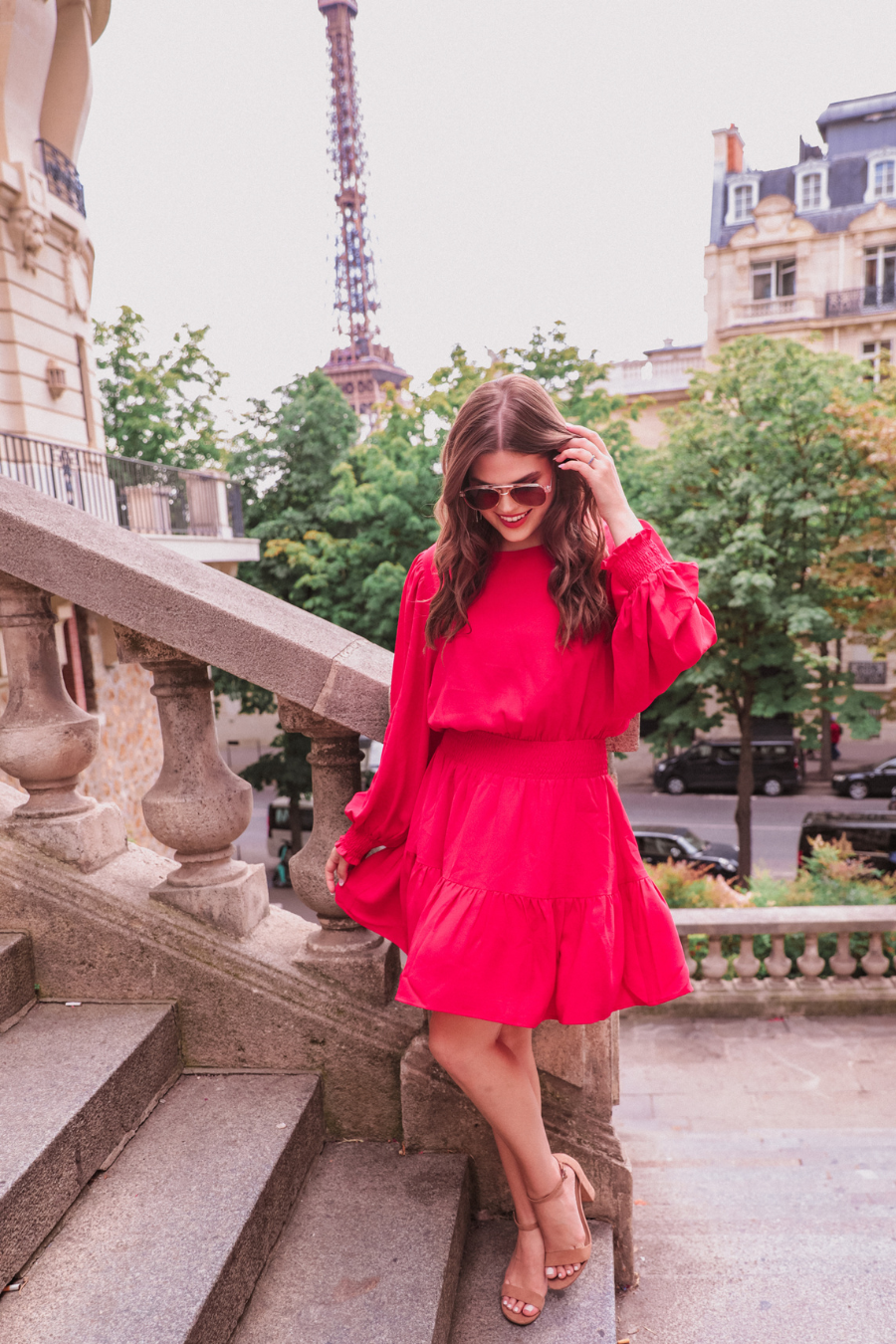 Haley Pink Smocked Dress