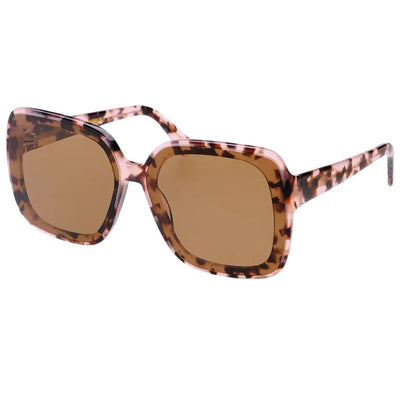 Ella Acetate Sunglasses: Pink Tortoise