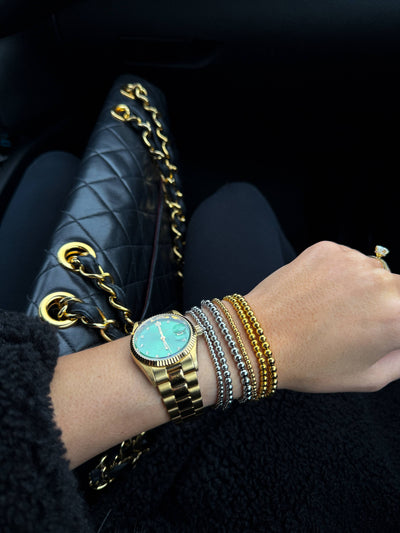 BEADED BRACELETS: GOLD