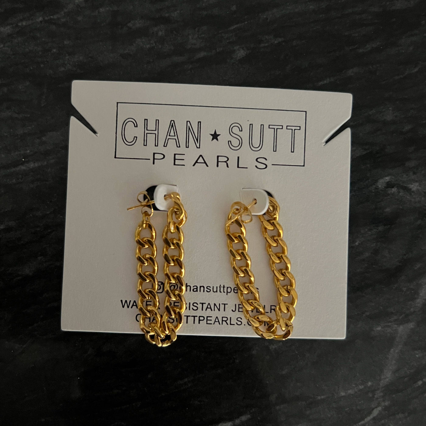 CHAIN LOOP EARRINGS