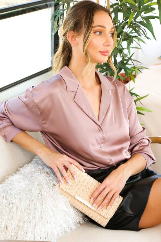 Lowyn Satin Top (Mocha)